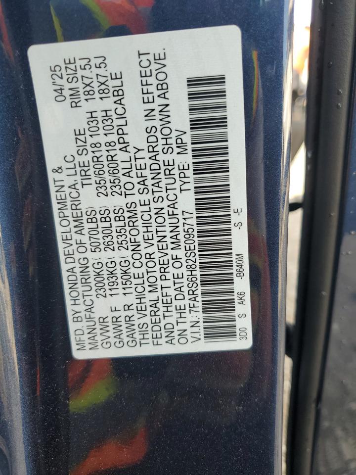 2025 Honda Cr-V Sport-L VIN: 7FARS6H82SE095717 Lot: 90068055