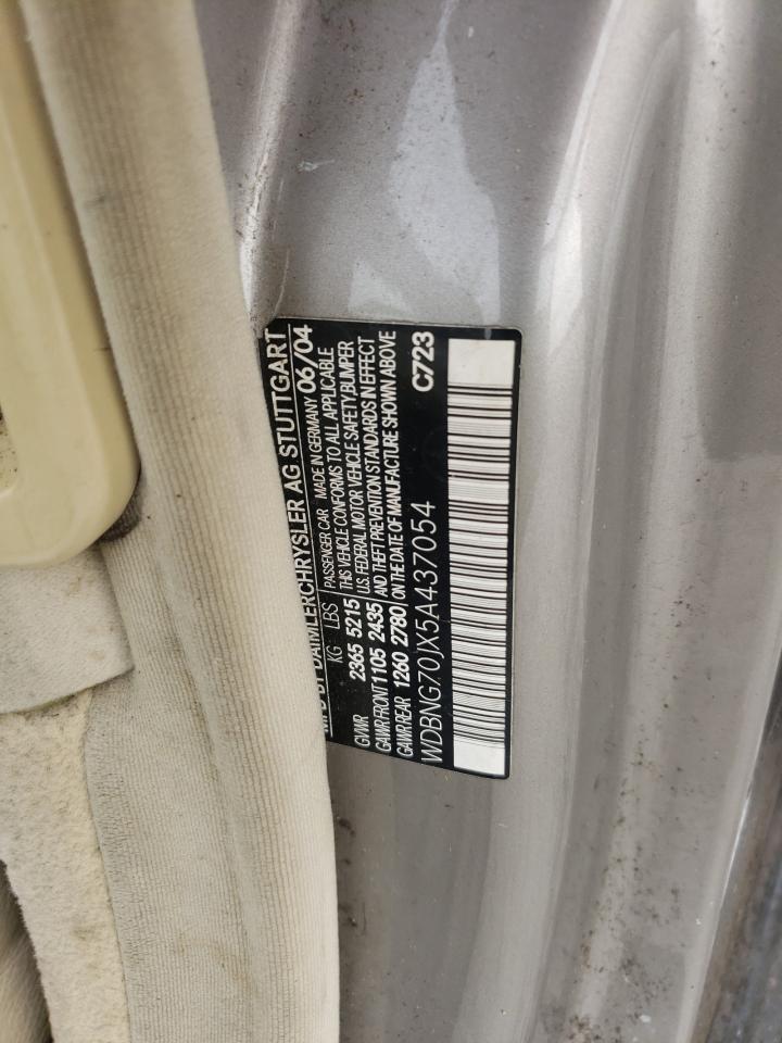 2005 Mercedes-Benz S 430 VIN: WDBNG70JX5A437054 Lot: 82645255