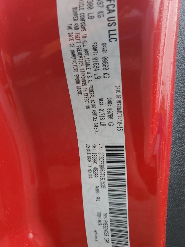 2016 Fiat 500 Sport VIN: 3C3CFFBR0GT161539 Lot: 86429575