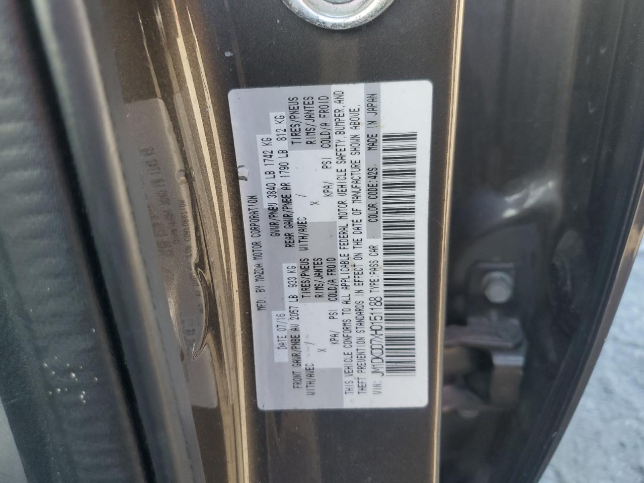 2017 Mazda Cx-3 Grand Touring VIN: JM1DKDD7XH0151188 Lot: 89617555