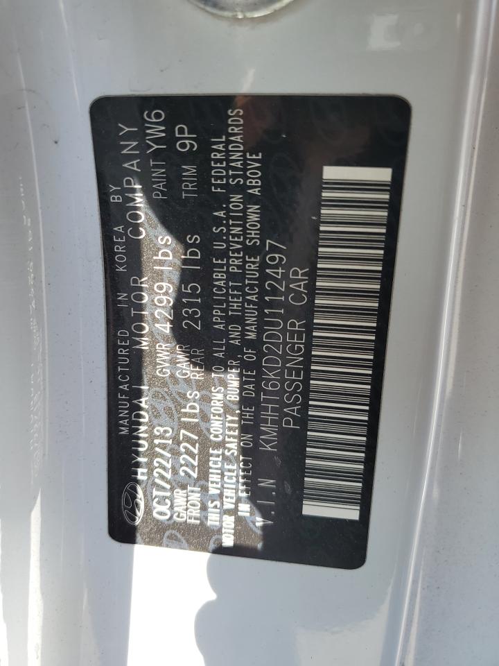 2013 Hyundai Genesis Coupe 2.0T VIN: KMHHT6KD2DU112497 Lot: 84949225