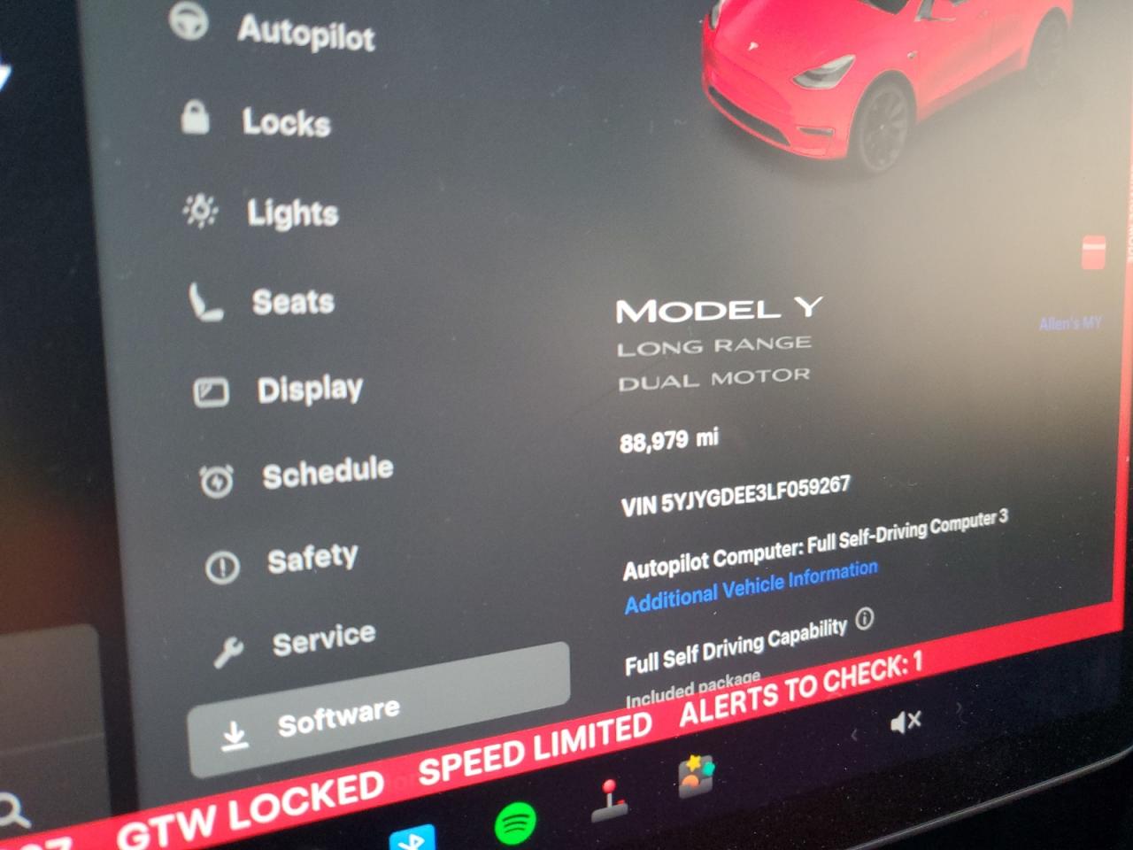 2020 Tesla Model Y VIN: 5YJYGDEE3LF059267 Lot: 90846625