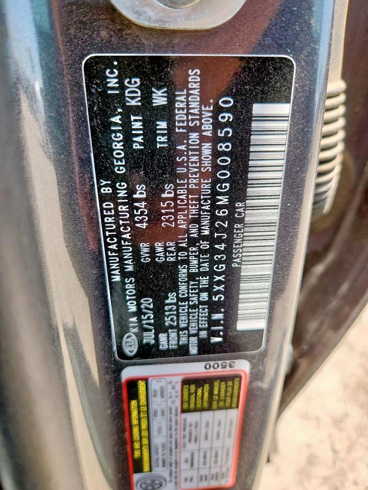 2021 Kia K5 Ex VIN: 5XXG34J26MG008590 Lot: 84569625