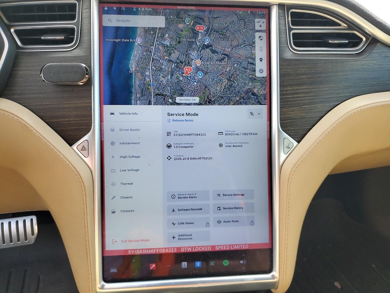 2015 Tesla Model S P85D VIN: 5YJSA1H46FF084323 Lot: 82369285