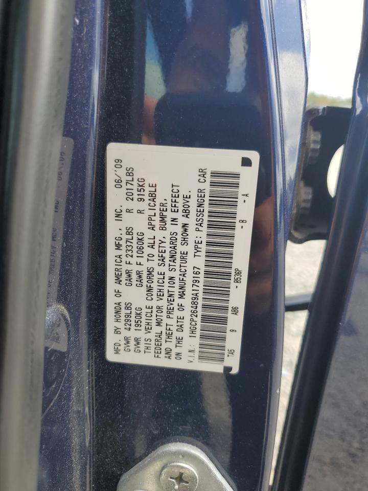 2009 Honda Accord Lxp VIN: 1HGCP26489A179167 Lot: 81933485
