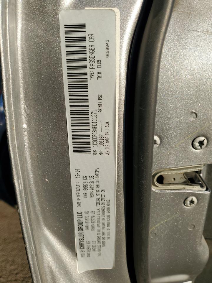 2015 Dodge Dart Limited VIN: 1C3CDFCB4FD111271 Lot: 90842815