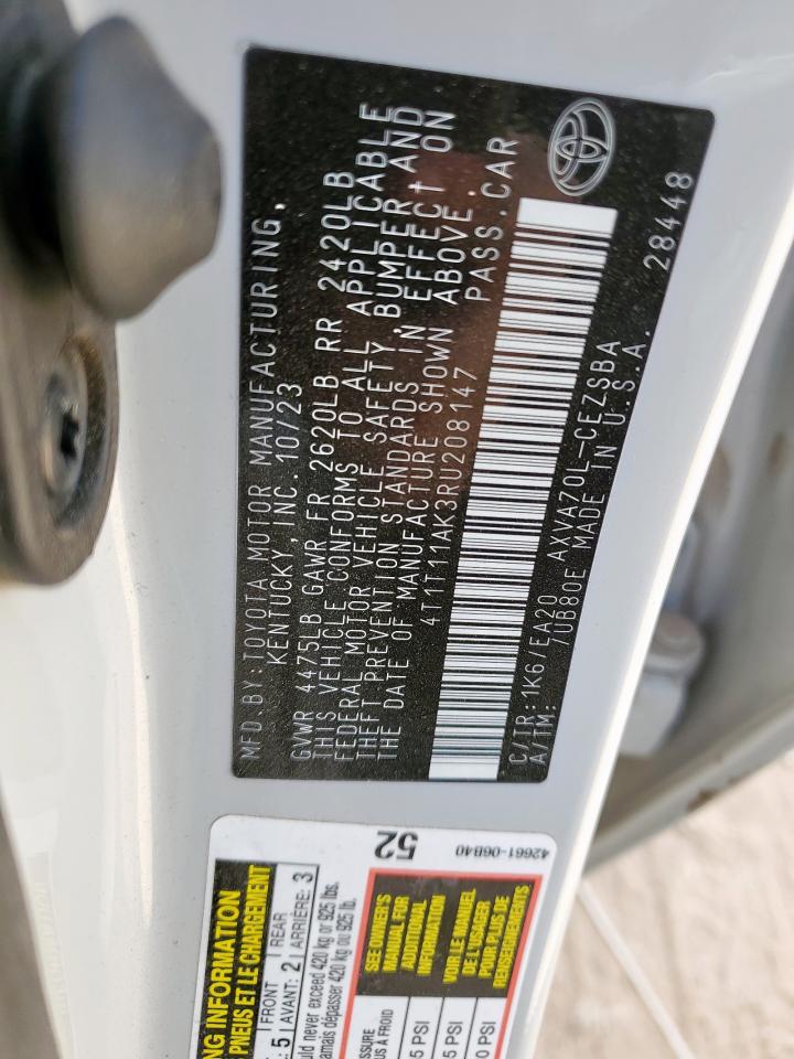 2024 Toyota Camry Se Night Shade VIN: 4T1T11AK3RU208147 Lot: 82433215