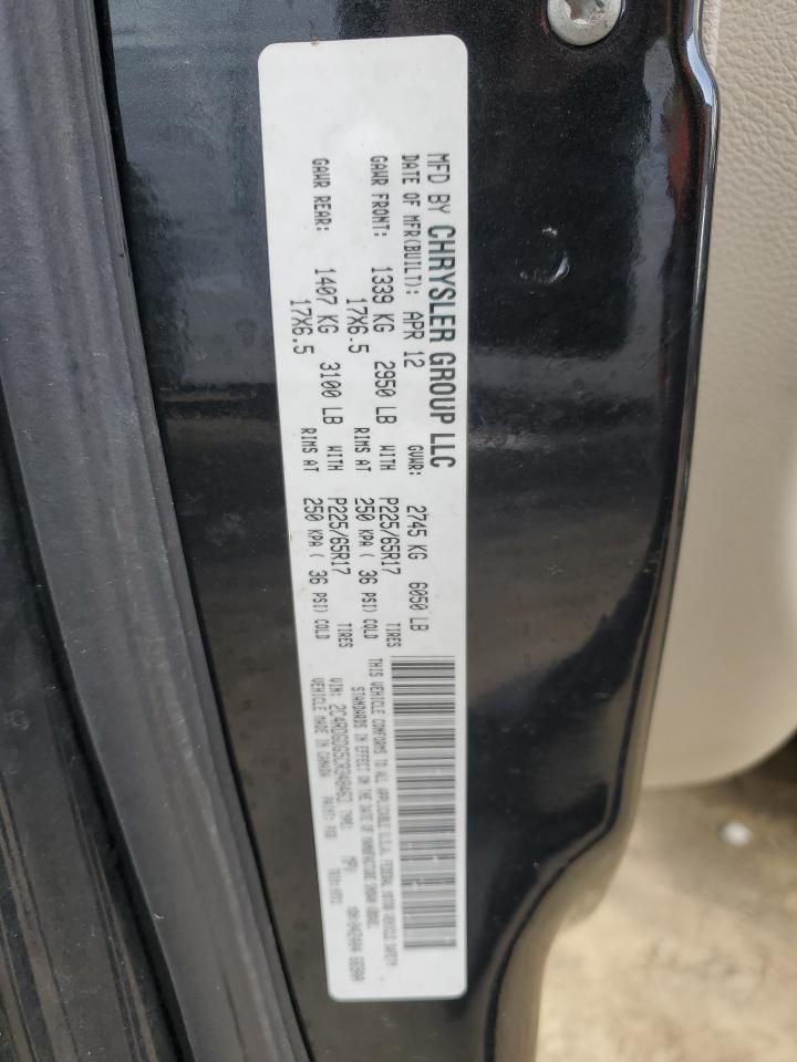 2012 Dodge Grand Caravan Crew VIN: 2C4RDGDG5CR348463 Lot: 85729765