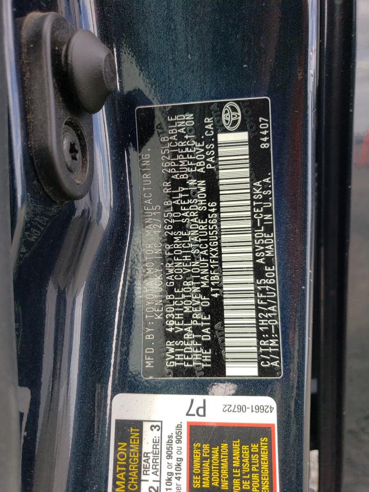 2016 Toyota Camry Le VIN: 4T1BF1FKXGU556546 Lot: 82374065
