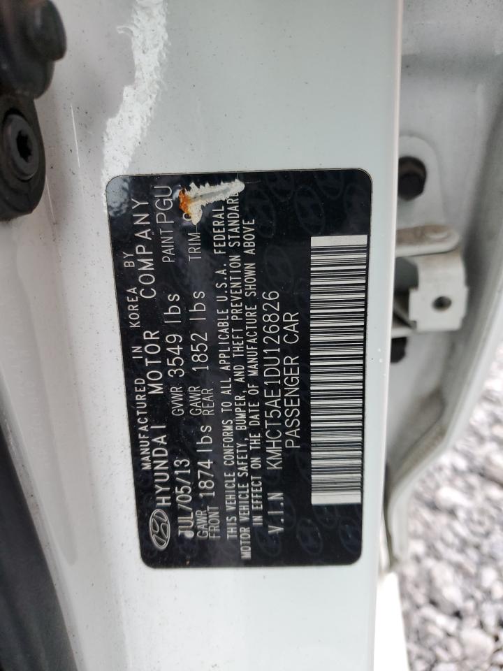 2013 Hyundai Accent Gls VIN: KMHCT5AE1DU126826 Lot: 82784305