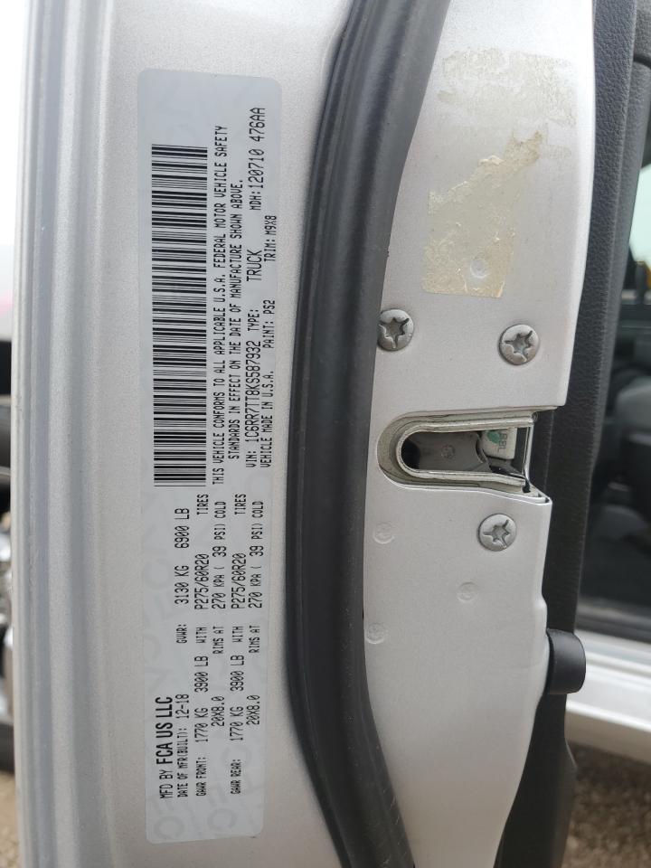 2019 Ram 1500 Classic Slt VIN: 1C6RR7TT8KS587932 Lot: 86656755