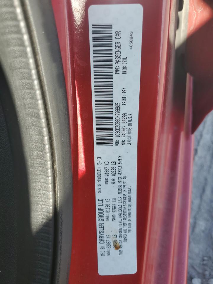 2013 Dodge Avenger Sxt VIN: 1C3CDZCB6DN709905 Lot: 84948795