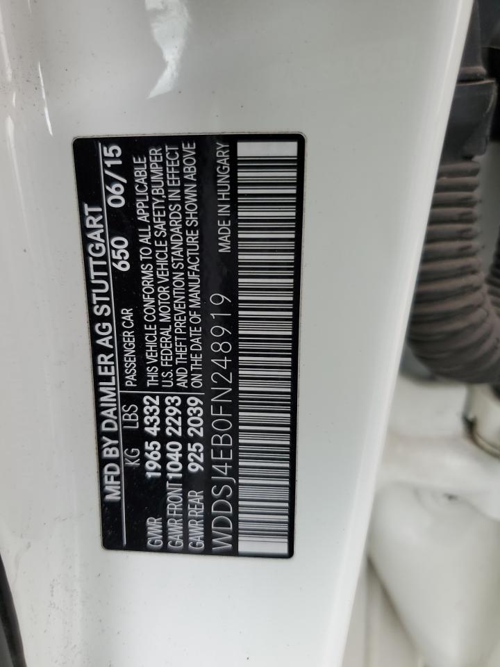 2015 Mercedes-Benz Cla 250 VIN: WDDSJ4EB0FN248919 Lot: 85137045