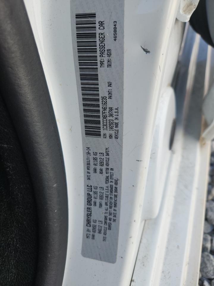 2015 Chrysler 200 Limited VIN: 1C3CCCAB7FN616235 Lot: 86701985