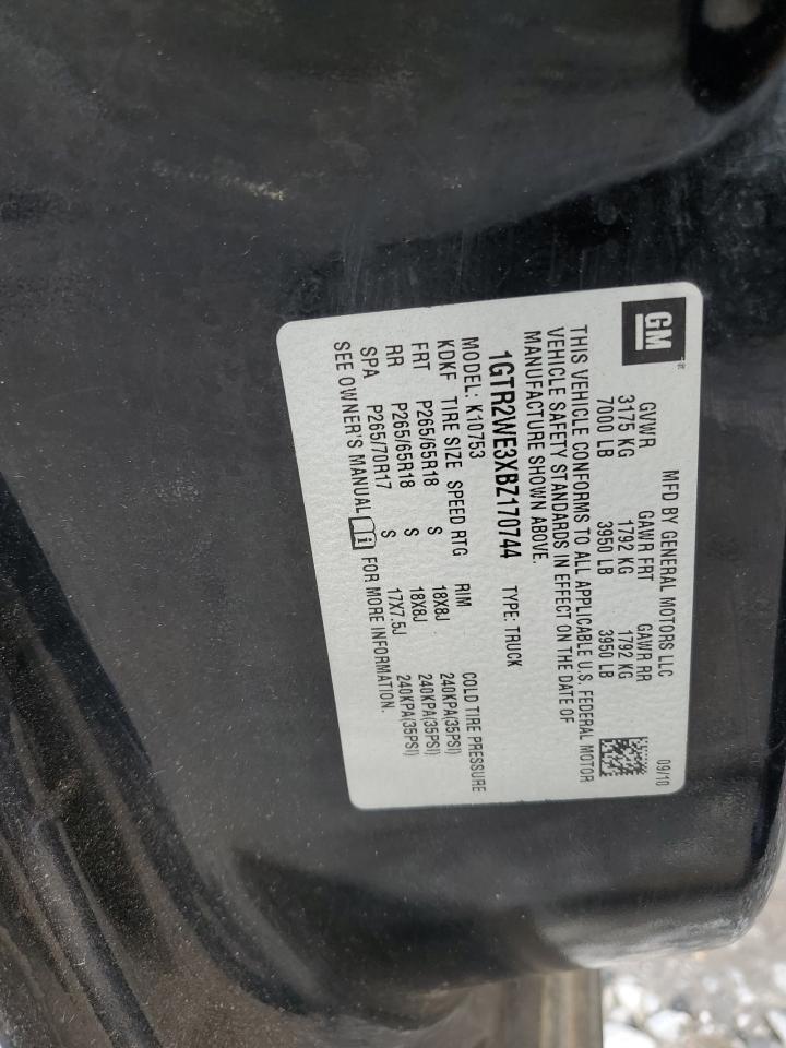 2011 GMC Sierra K1500 Slt VIN: 1GTR2WE3XBZ170744 Lot: 90472535