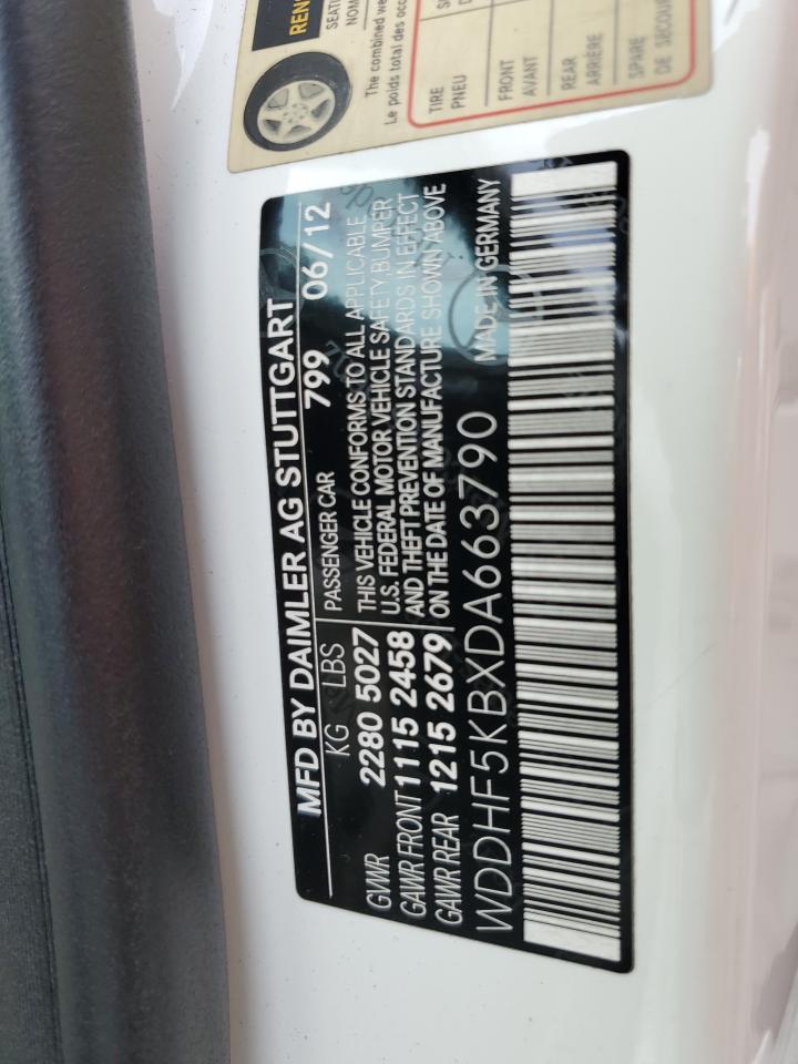 2013 Mercedes-Benz E 350 VIN: WDDHF5KBXDA663790 Lot: 82202885