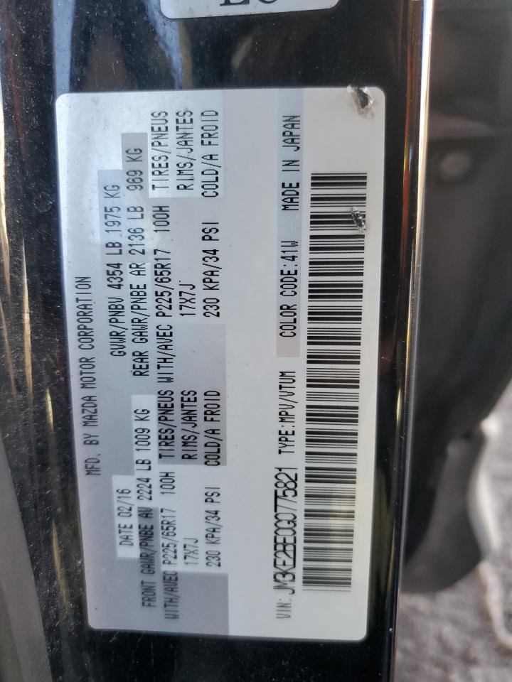 2016 Mazda Cx-5 Sport VIN: JM3KE2BE0G0775821 Lot: 89436365