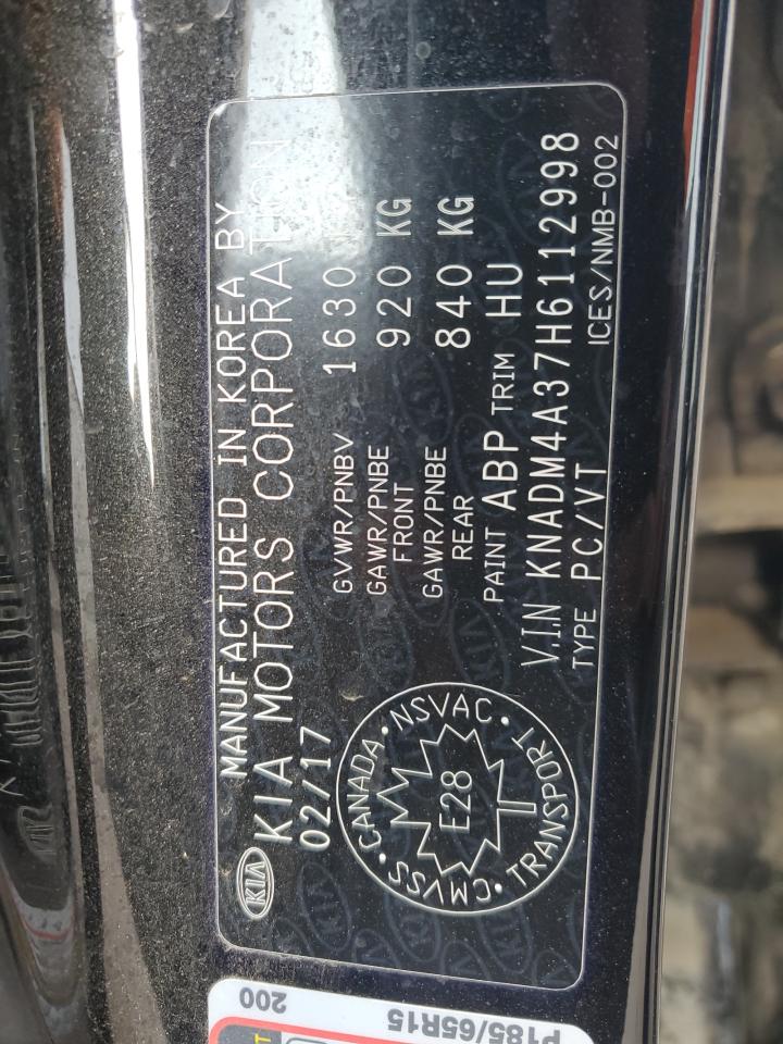 2017 Kia Rio Lx VIN: KNADM4A37H6112998 Lot: 90285565