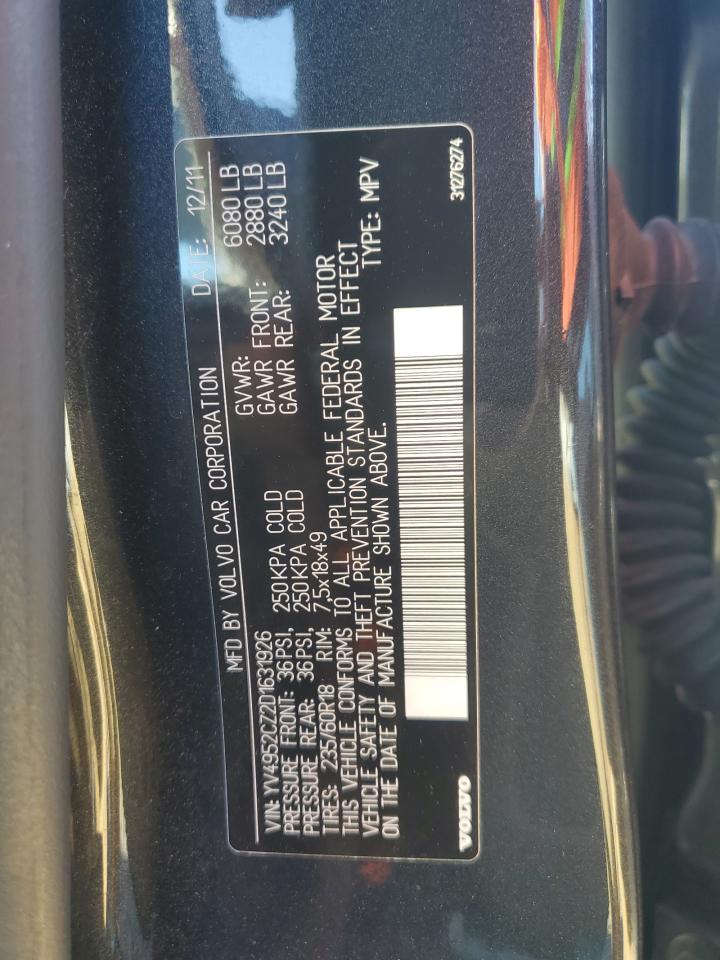 2013 Volvo Xc90 3.2 VIN: YV4952CZ2D1631926 Lot: 86864015