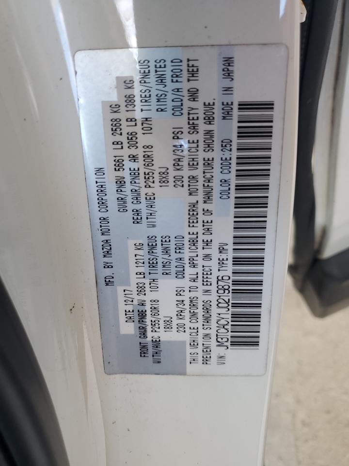 2018 Mazda Cx-9 Touring VIN: JM3TCACY1J0219876 Lot: 85937075