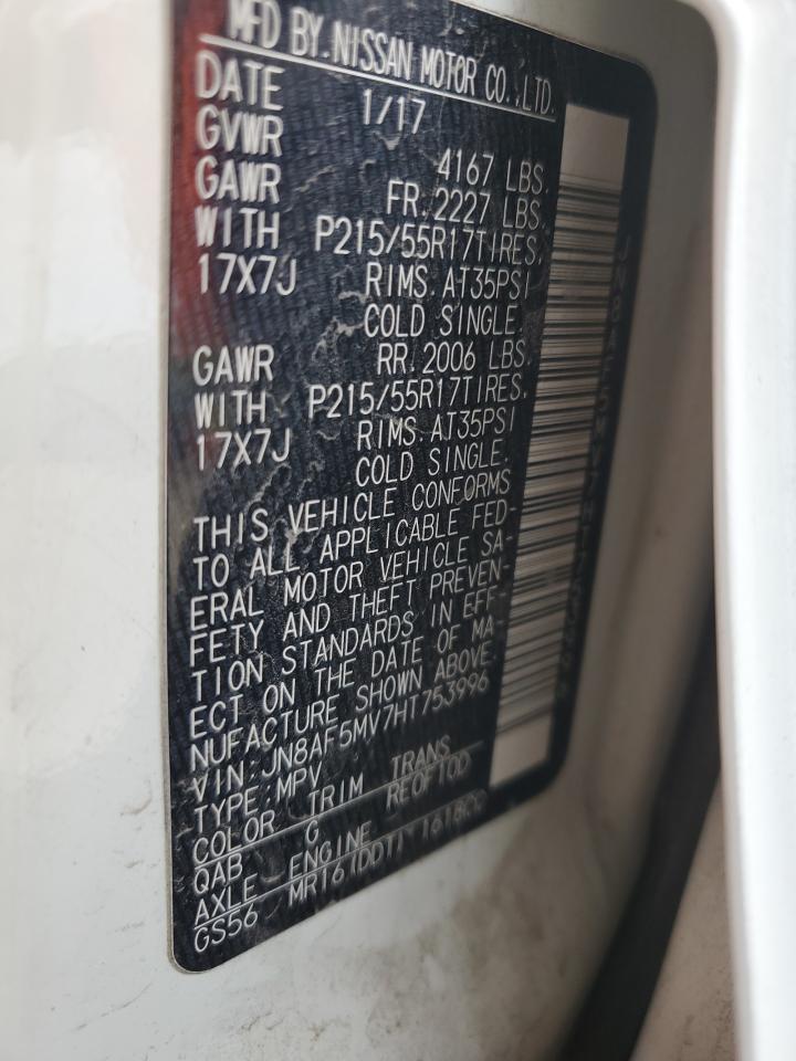 2017 Nissan Juke S VIN: JN8AF5MV7HT753996 Lot: 82350125