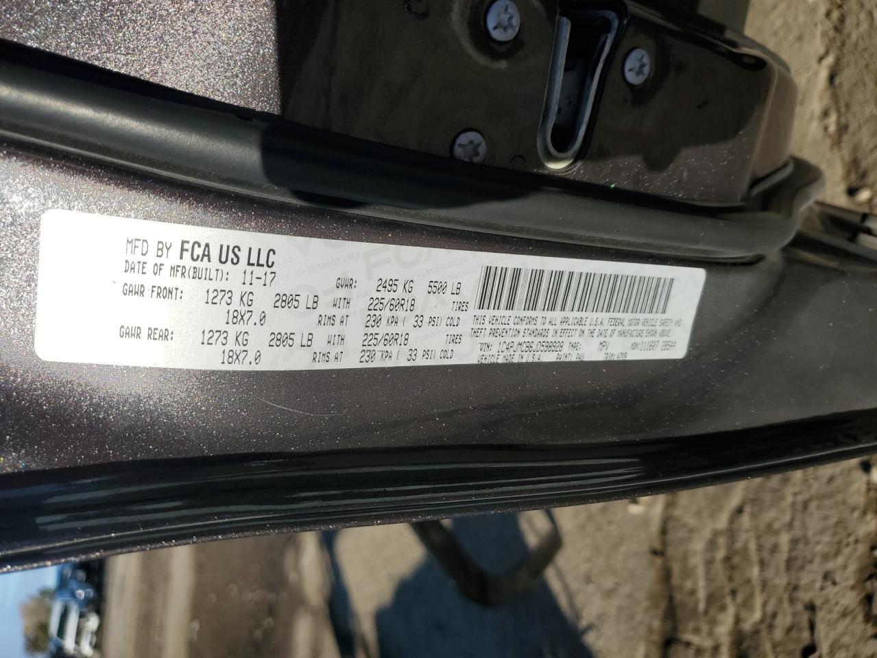 2018 Jeep Cherokee Latitude VIN: 1C4PJMCB6JD598928 Lot: 89634325