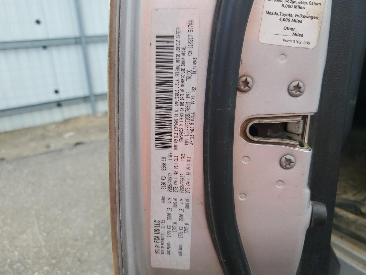 2016 Ram 1500 Slt VIN: 1C6RR7GT0GS170581 Lot: 85671535