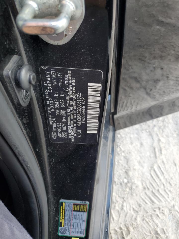 2013 Hyundai Accent Gls VIN: KMHCU5AE2DU061322 Lot: 85707195