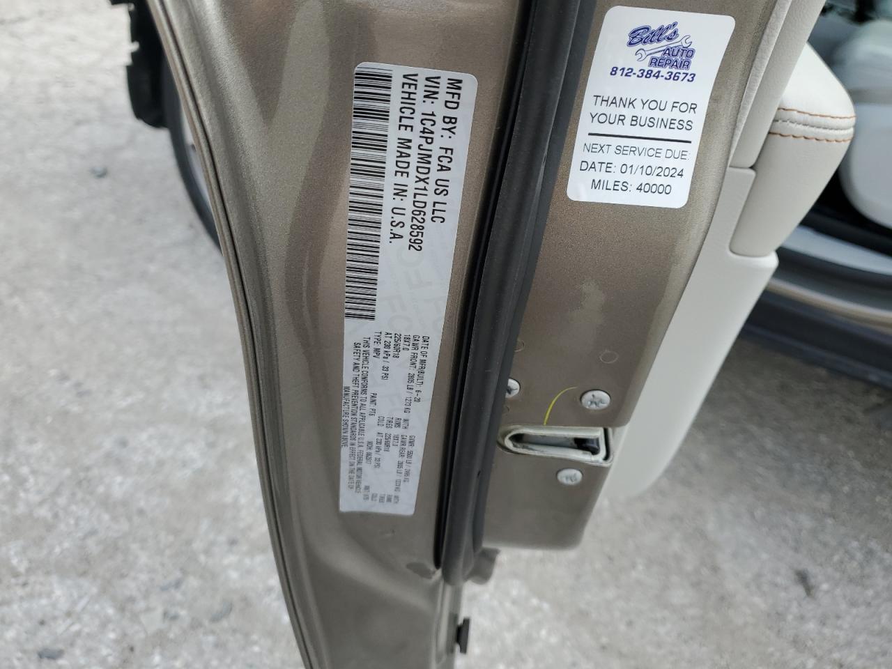 2020 Jeep Cherokee Limited VIN: 1C4PJMDX1LD628592 Lot: 90129005