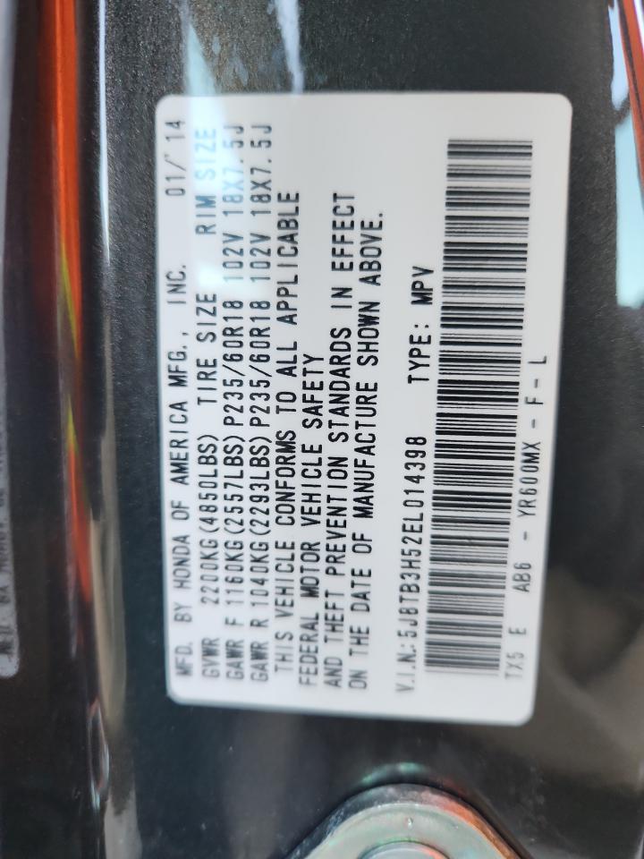 2014 Acura Rdx Technology VIN: 5J8TB3H52EL014398 Lot: 82621575