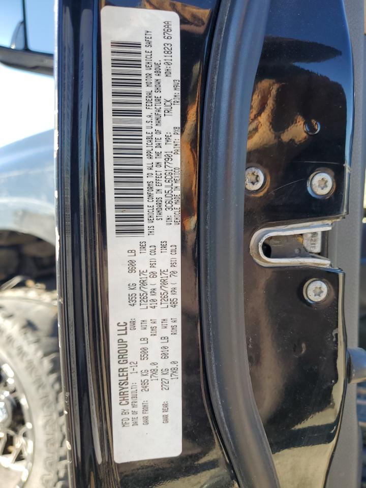 2012 Dodge Ram 2500 Slt VIN: 3C6UD5JL6CG177901 Lot: 87273835