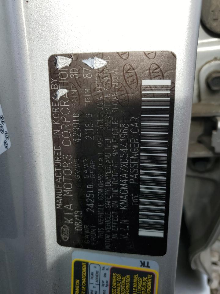 2013 Kia Optima Lx VIN: KNAGM4A7XD5441968 Lot: 82439475