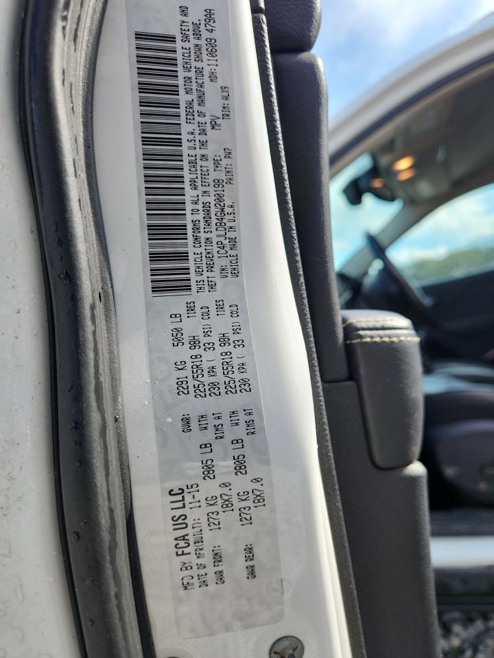 2016 Jeep Cherokee Limited VIN: 1C4PJLDB4GW200198 Lot: 85358365