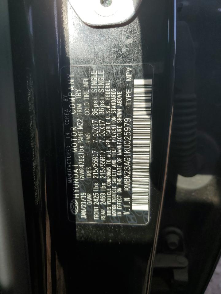2019 Hyundai Kona Sel VIN: KM8K23AG1KU025979 Lot: 84732215
