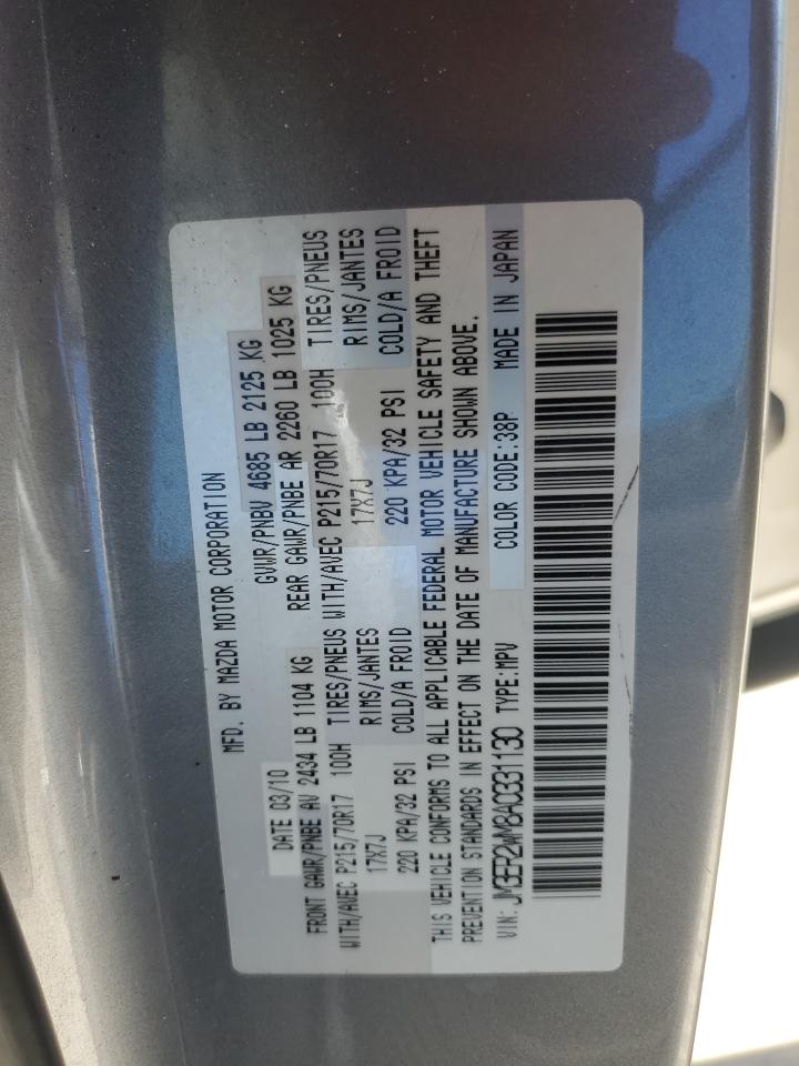 2010 Mazda Cx-7 VIN: JM3ER2WM8A0331130 Lot: 89897575