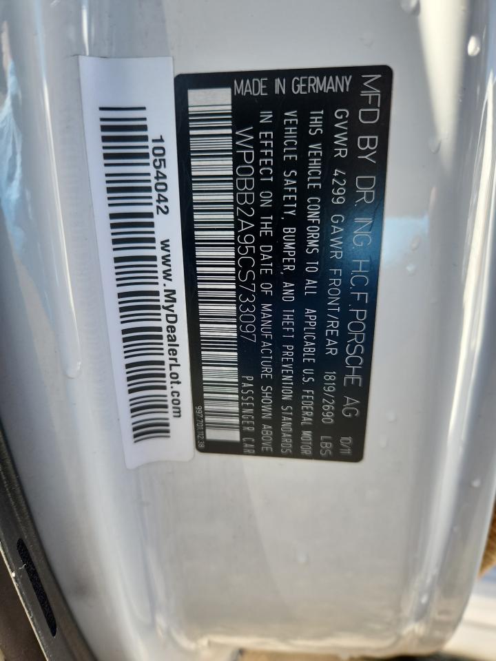 2012 Porsche 911 Targa S VIN: WP0BB2A95CS733097 Lot: 90091175