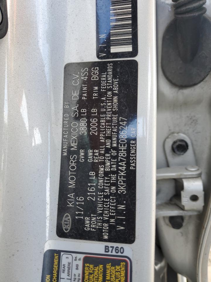 2017 Kia Forte Lx VIN: 3KPFK4A78HE086247 Lot: 82369905