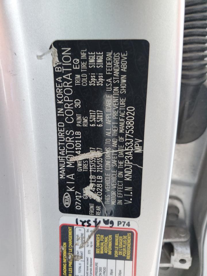 2018 Kia Soul + VIN: KNDJP3A53J7538020 Lot: 84190305