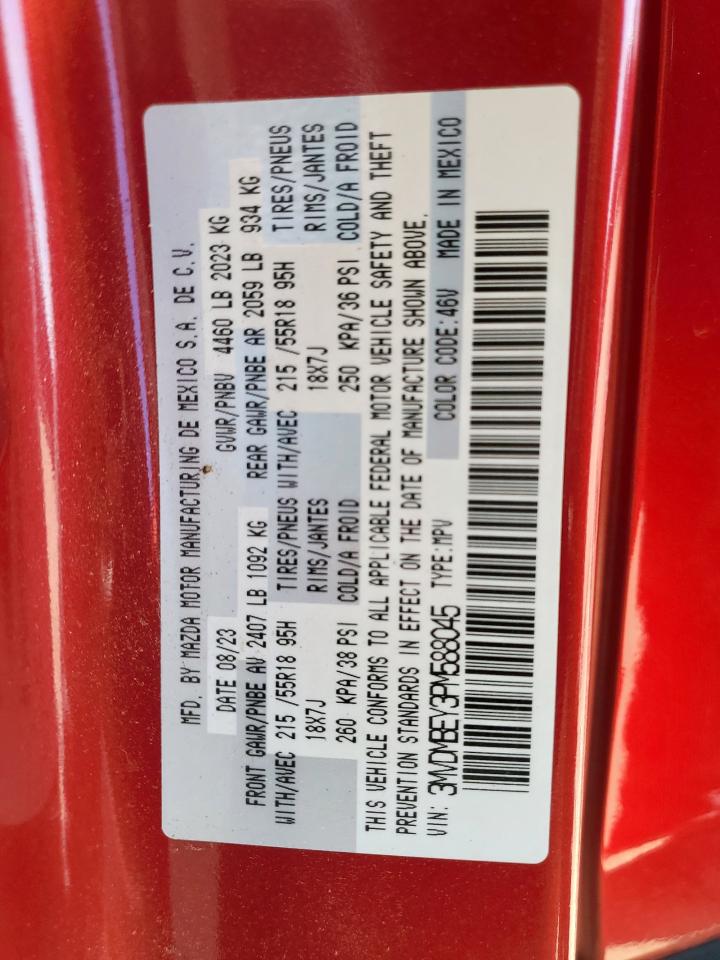 2023 Mazda Cx-30 Premium Plus VIN: 3MVDMBEY3PM588045 Lot: 90726525