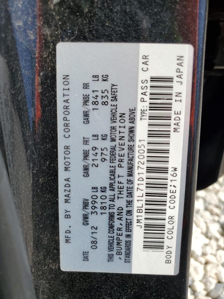 2013 Mazda 3 I VIN: JM1BL1L71D1720051 Lot: 90596505