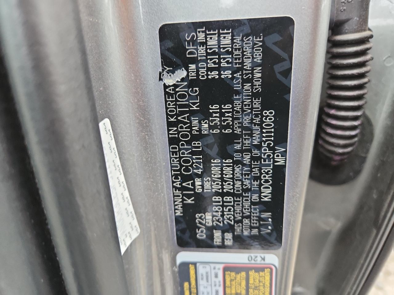 2023 Kia Niro Ex VIN: KNDCR3LE5P5111068 Lot: 86808085