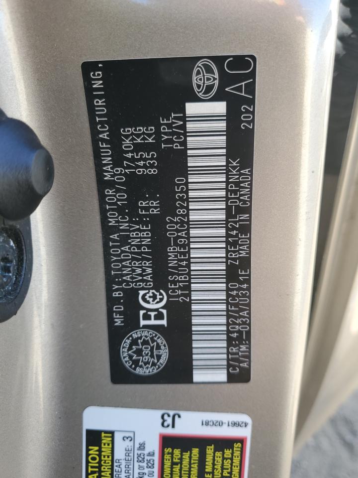 2010 Toyota Corolla Base VIN: 2T1BU4EE9AC282350 Lot: 84269425