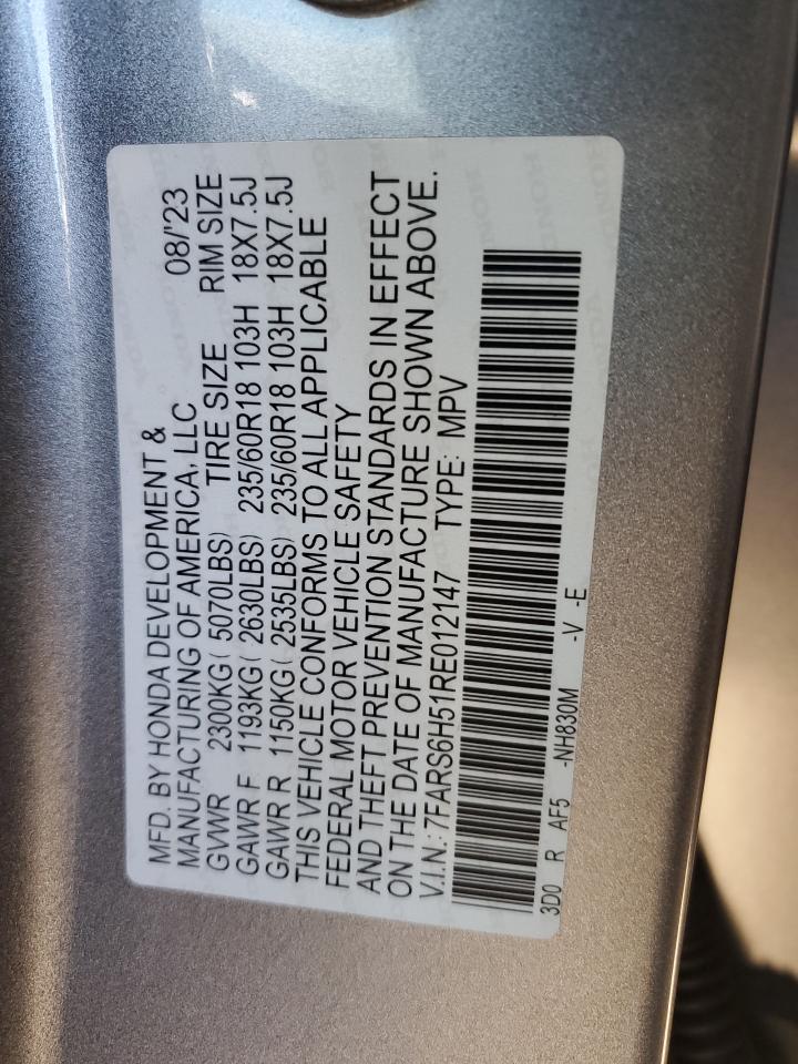 2024 Honda Cr-V Sport VIN: 7FARS6H51RE012147 Lot: 85111445