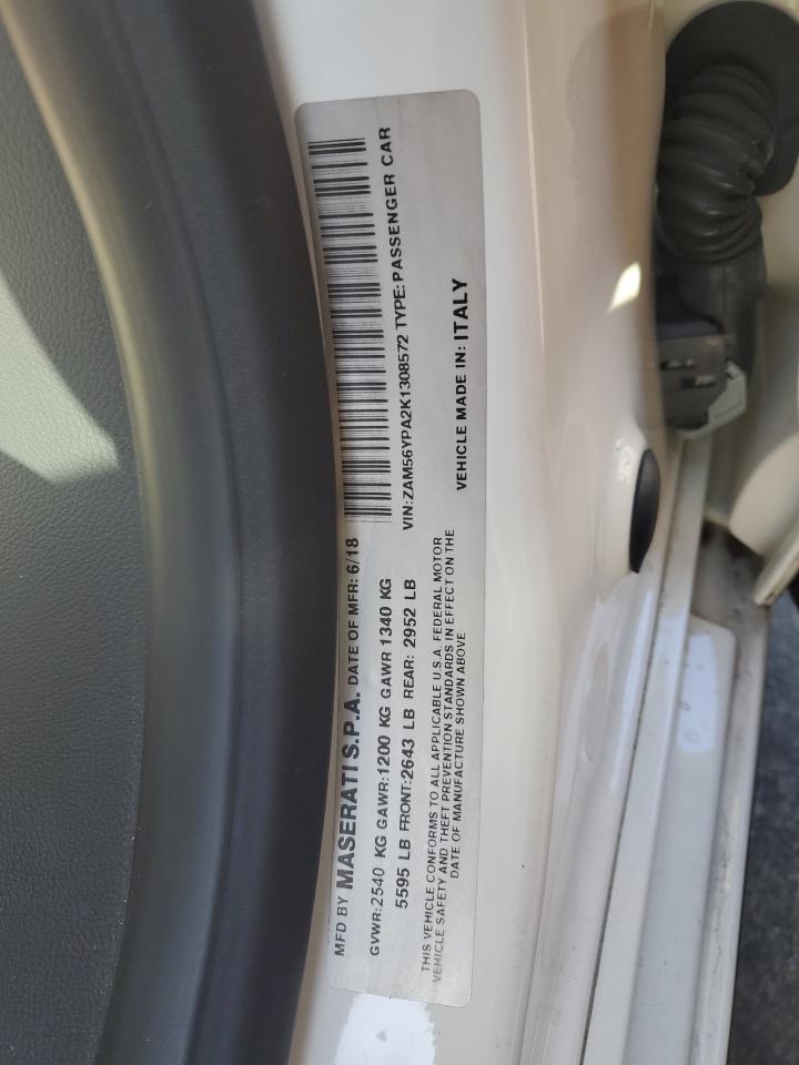 2019 Maserati Quattroporte S VIN: ZAM56YPA2K1308572 Lot: 82677675