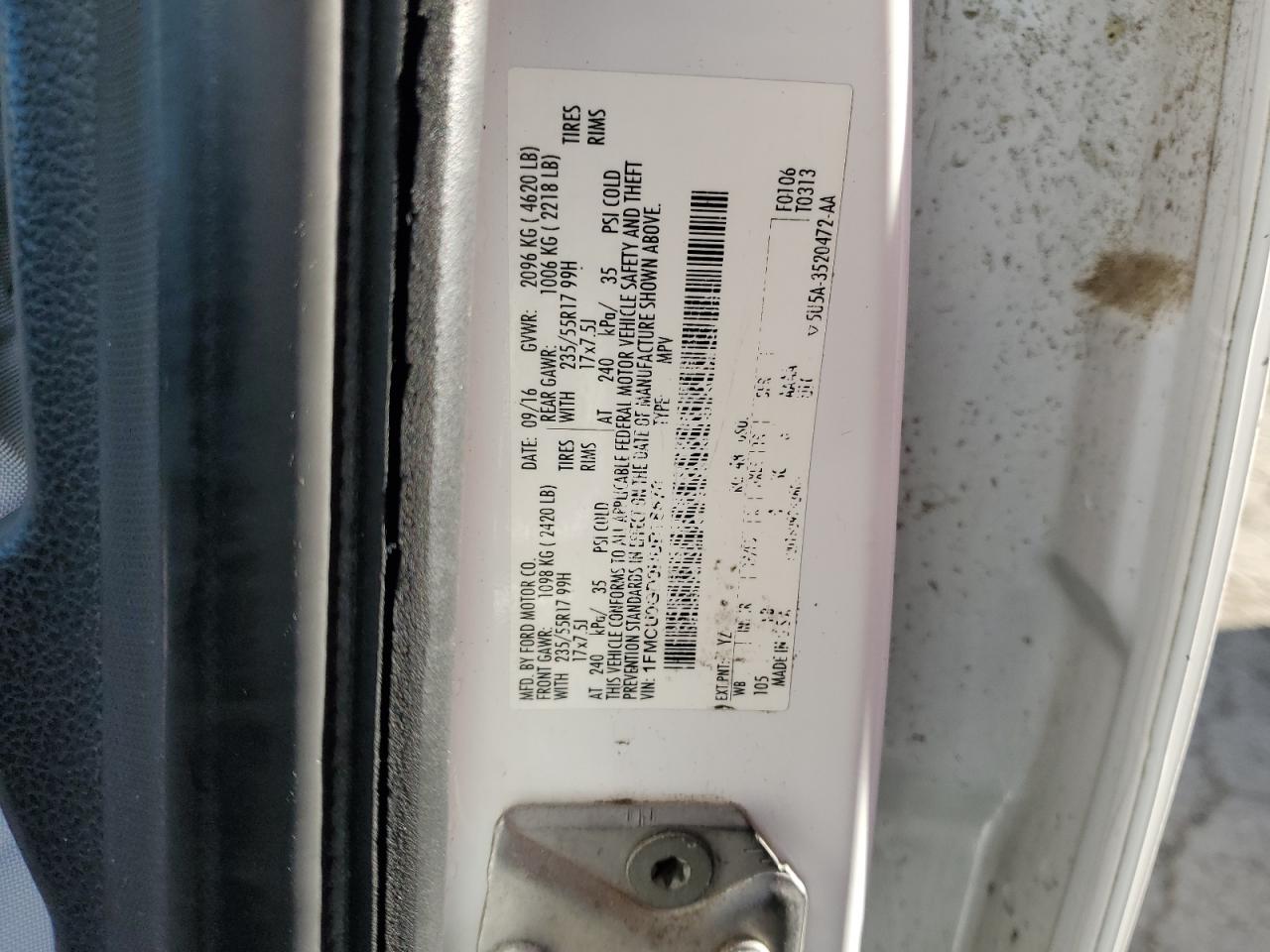 2017 Ford Escape Se VIN: 1FMCU0GD9HUB78578 Lot: 90486045