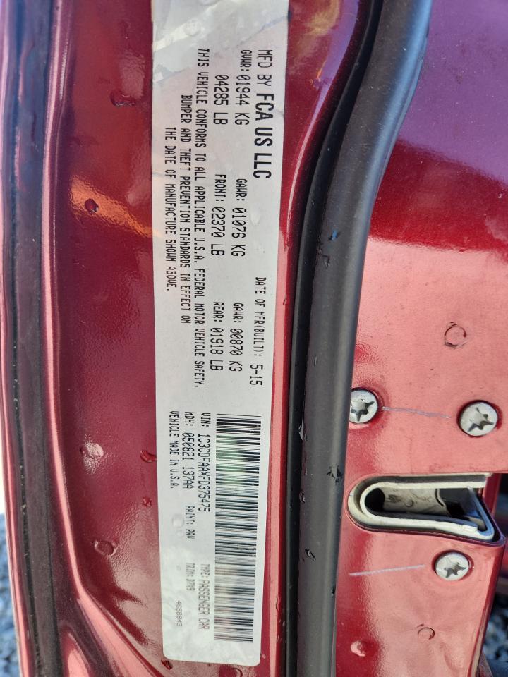 2015 Dodge Dart Se VIN: 1C3CDFAAXFD375475 Lot: 86815115