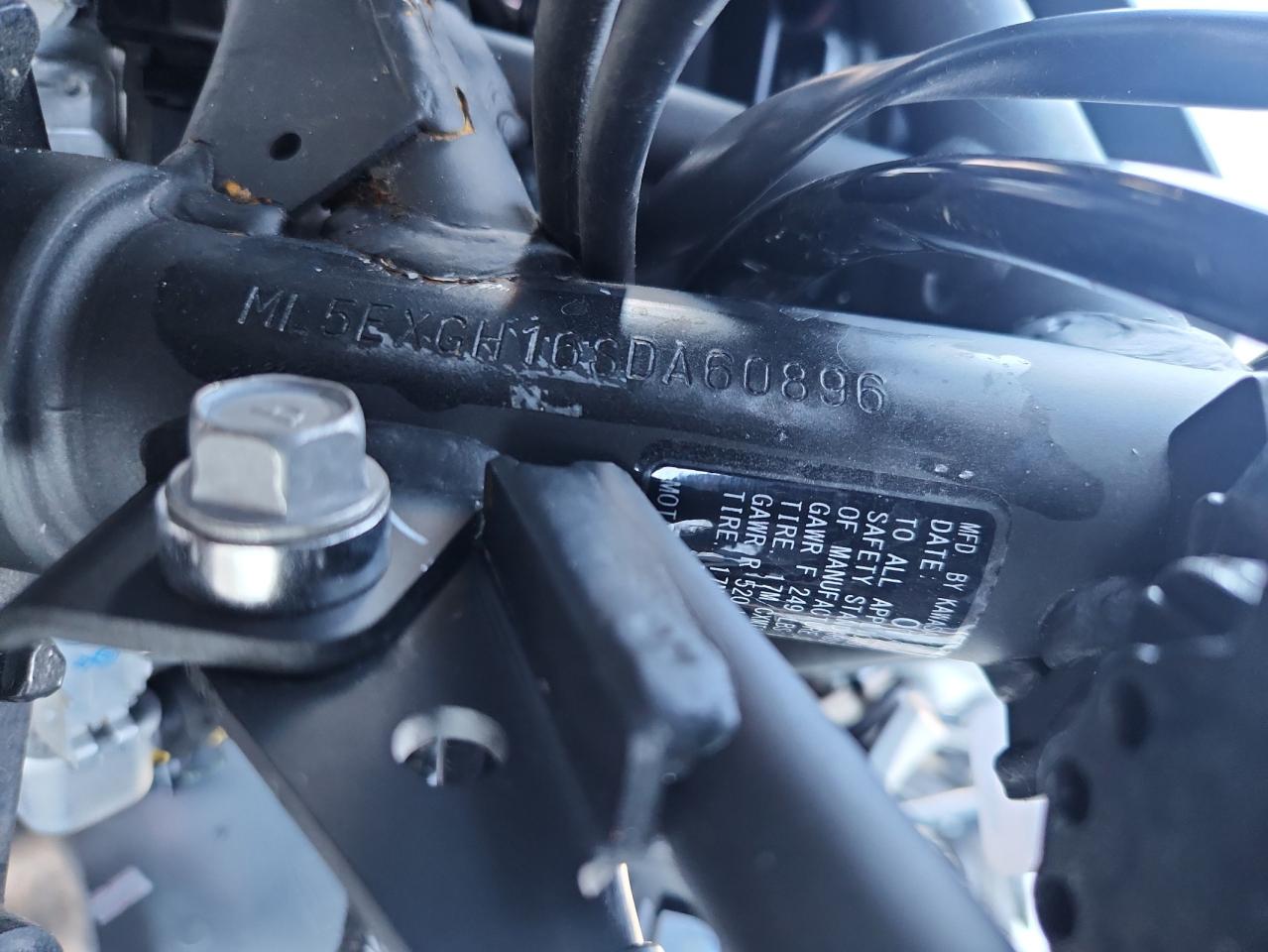 2025 Kawasaki Ex500 H VIN: ML5EXGH16SDA60896 Lot: 87081775