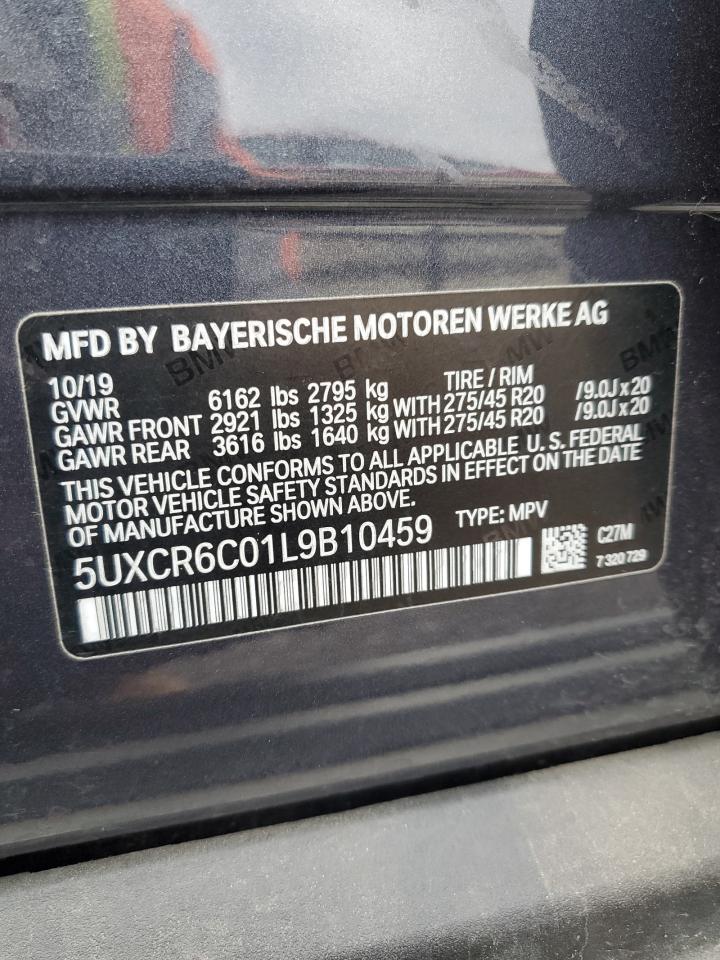 2020 BMW X5 xDrive40I VIN: 5UXCR6C01L9B10459 Lot: 86651065