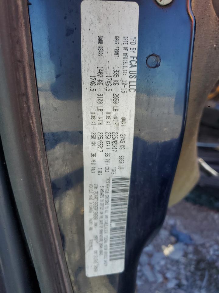 2016 Chrysler Town & Country Touring VIN: 2C4RC1BG9GR190900 Lot: 86429535