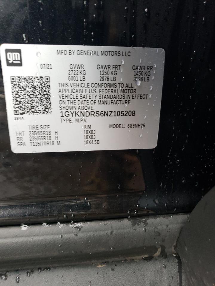 2022 Cadillac Xt5 Premium Luxury VIN: 1GYKNDRS6NZ105208 Lot: 85411285